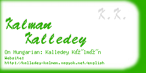 kalman kalledey business card